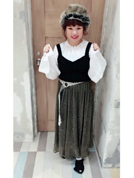 「179/WG（イチナナキュウダブルジー）のアイテム（帽子）」を使った、♡ai♡さん（レディース・148cm）の秋コーディネート