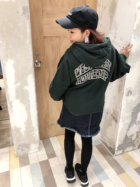 「179/WG（イチナナキュウダブルジー）のアイテム（帽子）」を使った、♡ai♡さん（レディース・148cm）の冬コーディネート