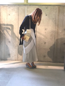 「JW Anderson（ジェイダブリューアンダーソン）のアイテム（バッグ）」を使った、ともみさん（レディース・158cm）の夏コーディネート