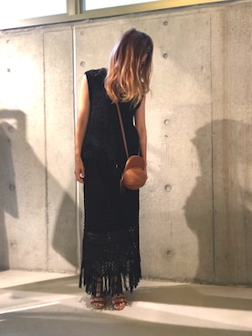 「JW Anderson（ジェイダブリューアンダーソン）のアイテム（バッグ）」を使った、ともみさん（レディース・158cm）の夏コーディネート