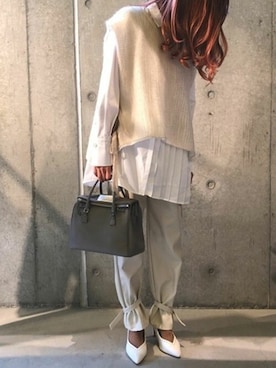 「yuumiARIA（ユウミアリア）のアイテム」を使った、ともみさん（レディース・158cm）の秋コーディネート