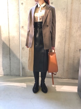 「トレンチスカート」｜ともみさん（レディース・158cm）の秋コーディネート