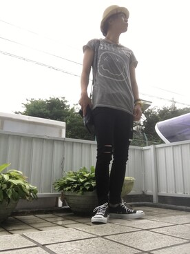 「CONVERSE（コンバース）のCONVERSE コンバース ジャック パーセル / JACK PURCEL（スニーカー）」を使った、dais-kさん（メンズ・165cm）の夏コーディネート