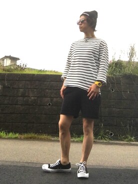「CONVERSE（コンバース）のCONVERSE コンバース ジャック パーセル / JACK PURCEL（スニーカー）」を使った、dais-kさん（メンズ・165cm）の夏コーディネート