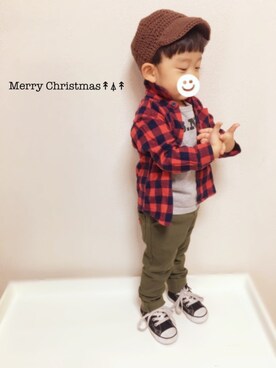 1t.ichiiiTa..𖤐˒˒さん(キッズ・90cm)の冬コーディネート