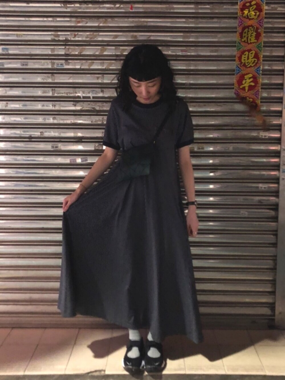 「ootd、BEAMS、nikeairrift」｜「BEAMS BOYのアイテム（ワンピース、ブラック系）」を使った、yiitii さん（レディース・160cm）の夏コーディネートの1枚目の写真