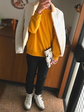 「Lee（リー）のアイテム（ブルゾン）」を使った、はっしーさん（メンズ・178cm）の春コーディネート
