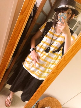 「黒が好き」｜キュウリさん（レディース・167cm）の夏コーディネート