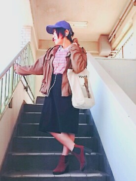 「安くお洒落に。」｜Senriさん（レディース・158cm）の冬コーディネート