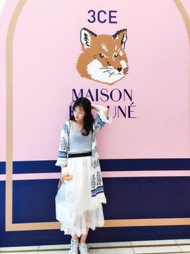 「3CE（3CE）のアイテム」を使った、赵坚强呀さん（レディース・160cm）の夏コーディネート