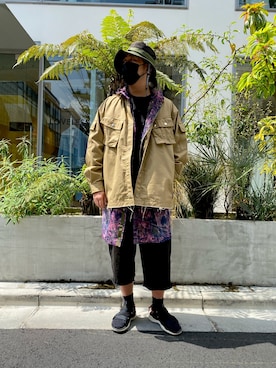 「JW Anderson（ジェイダブリューアンダーソン）のアイテム（帽子）」を使った、yoshiaarさん（メンズ・181cm）の春コーディネート