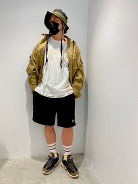 「Champion（チャンピオン）のアイテム（レッグウェア）」を使った、yoshiaarさん（メンズ・181cm）の春コーディネート