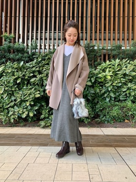 「RODE SKO」｜「アイテム（その他アウター）」を使った、Mizuhoさん（レディース・157cm）の秋コーディネート