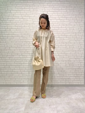 「Wrangler」｜「アイテム（ワンピース/ドレス）」を使った、Mizuhoさん（レディース・158cm）の春コーディネート