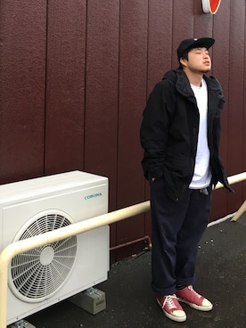 「アシメ」｜「アイテム（ジャケット/アウター）」を使った、ヨシダコウスケさん（メンズ・170cm）の春コーディネート
