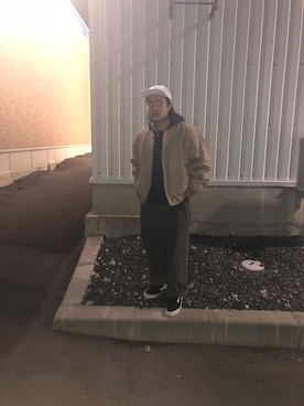 「アイテム（ブルゾン）」を使った、ヨシダコウスケさん（メンズ・170cm・10代）の冬コーディネート
