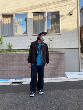 「MIGHTY-MAC（マイティーマック）のアイテム（その他アウター）」を使った、ヨシダコウスケさん（メンズ・170cm）の春コーディネート