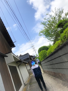 「COMME des GARCONS HOMME DEUX（コムデギャルソンオムドゥ）のアイテム（シューズ）」を使った、sayoneさん（メンズ・173cm）の夏コーディネート