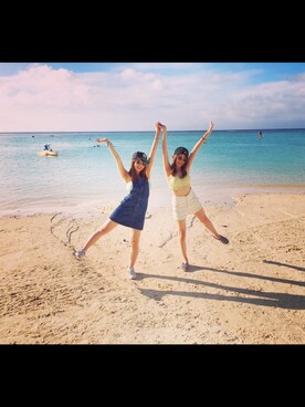 「アイテム（その他アンダーウェア/インナー、グリーン系）」を使った、さえさん（レディース・158cm）の夏コーディネート