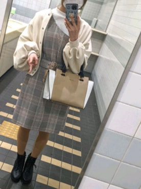 「RETRO GIRL（レトロガール）のアイテム（ブルゾン）」を使った、蛹' ᵕ 'さん（レディース・153cm）の春コーディネート