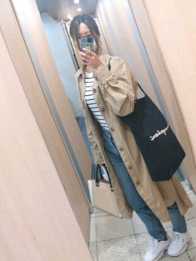 「& chouette（アンドシュエット）のアイテム（ハンドバッグ）」を使った、蛹' ᵕ 'さん（レディース・153cm）の春コーディネート