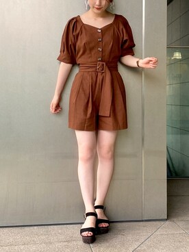 「FREE'S MART（フリーズマート）のアイテム（サロペット/オーバーオール）」を使った、miko.さん（レディース・152cm）の夏コーディネート
