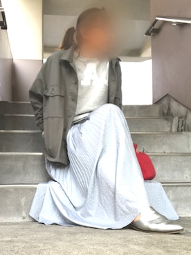 「Rodeo Crowns（ロデオクラウンズ）のアイテム（ジャケット/アウター、グリーン系）」を使った、Haruさん（レディース・152cm）の春コーディネート