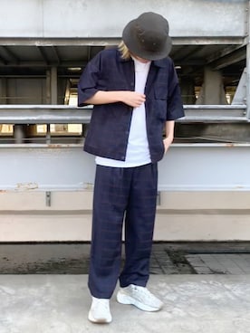 「JUNRED（ジュンレッド）のアイテム」を使った、もりさん（メンズ・170cm）の夏コーディネート