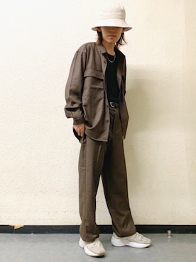 「JUNRED（ジュンレッド）のアイテム（パンツ）」を使った、もりさん（メンズ・170cm）の夏コーディネート