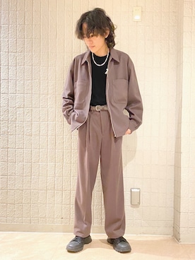 「JUNRED（ジュンレッド）のアイテム（ブルゾン）」を使った、もりさん（メンズ・170cm）の秋コーディネート