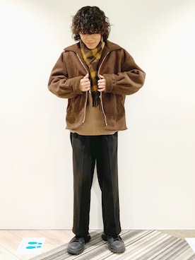 「JUNRED（ジュンレッド）のアイテム」を使った、もりさん（メンズ・170cm）の冬コーディネート