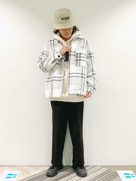 「JUNRED（ジュンレッド）のアイテム（帽子）」を使った、もりさん（メンズ・170cm）の冬コーディネート