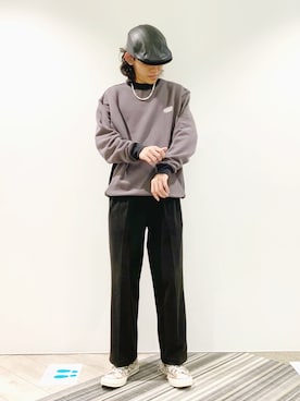 「JUNRED（ジュンレッド）のアイテム（スウェット）」を使った、もりさん（メンズ・170cm）の冬コーディネート