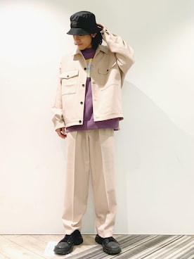 「JUNRED（ジュンレッド）のアイテム（帽子）」を使った、もりさん（メンズ・170cm）の冬コーディネート