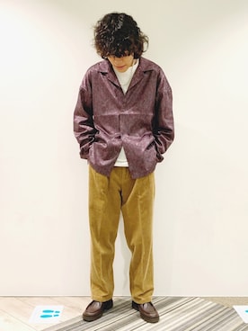 「JUNRED（ジュンレッド）のアイテム（パンツ）」を使った、もりさん（メンズ・170cm）の冬コーディネート