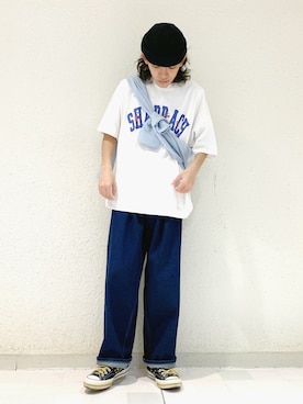 「JUNRED（ジュンレッド）のアイテム（ニットキャップ/ビーニー）」を使った、もりさん（メンズ・170cm）の春コーディネート