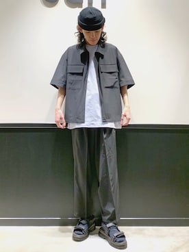 「Dr. Martens（ドクターマーチン）のアイテム（サンダル）」を使った、もりさん（メンズ・170cm）の春コーディネート