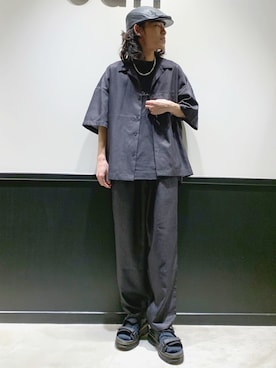 「Dr. Martens（ドクターマーチン）のアイテム（サンダル）」を使った、もりさん（メンズ・170cm）の春コーディネート