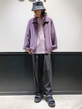 「JUNRED（ジュンレッド）のアイテム（帽子）」を使った、もりさん（メンズ・170cm）の春コーディネート