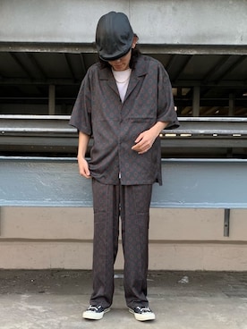 「JUNRED（ジュンレッド）のアイテム（パンツ）」を使った、もりさん（メンズ・170cm）の春コーディネート