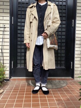 「SVEC（シュベック）のカンフーシューズ kung fu Shoes / ストラップパンプス（バレエシューズ）」を使った、megさん（レディース・160cm）の秋コーディネート