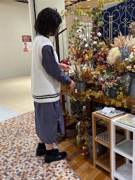 「DANTON（ダントン）のアイテム（ワンピース/ドレス）」を使った、megさん（レディース・160cm）の秋コーディネート