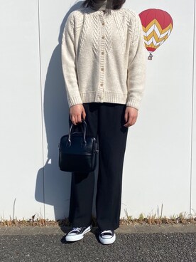 「無印良品」｜megさん（レディース・160cm）の冬コーディネート