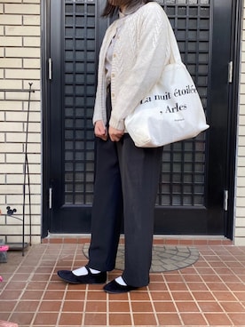 「サマンサ モスモス(Samansa Mos2)」｜「アイテム（スラックス）」を使った、megさん（レディース・160cm）の冬コーディネート