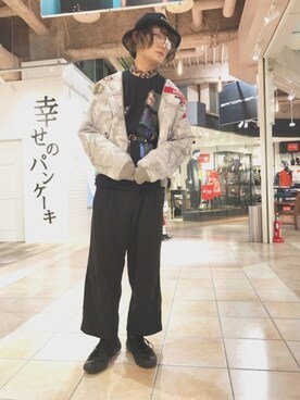 「春物」｜「アイテム（ブルゾン）」を使った、高田さん（メンズ・181cm）の冬コーディネート