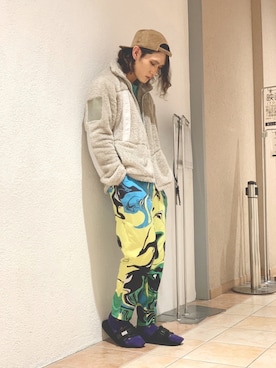 「アイテム（ミリタリージャケット、シルバー系）」を使った、高田さん（メンズ・181cm）の秋コーディネート