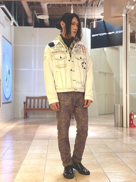「春物」｜「アイテム（ブルゾン）」を使った、高田さん（メンズ・181cm）の冬コーディネート