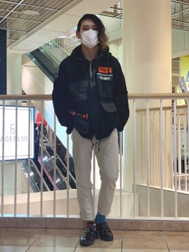 「新作」｜「アイテム（ブルゾン）」を使った、高田さん（メンズ・181cm）の夏コーディネート