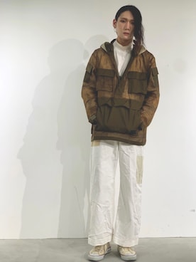 「シースルー」｜「アイテム（ブルゾン）」を使った、高田さん（メンズ・181cm）の冬コーディネート