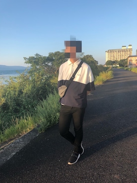 「H&M（エイチ・アンド・エム）のアイテム（ボディバッグ/ウエストポーチ）」を使った、しんさん（メンズ・180cm）の秋コーディネート